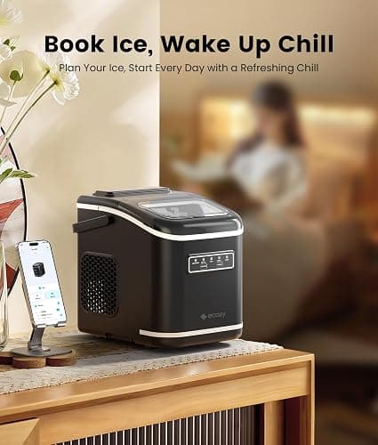 ecozy Smart Ice Makers Countertop, Portable Ice Maker with App Remote & Voice Control, 9 Bullet Ice Cubes in 6 Mins, 26lbs/24Hrs, Self-Cleaning, Quiet Ice Maker Machine for Home Kitchen Office RV thumbnail 6
