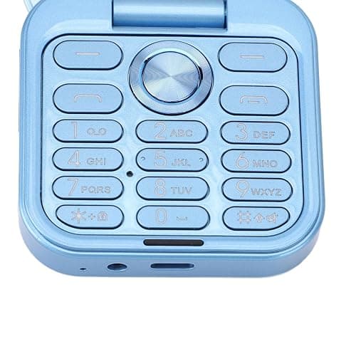 Brrnoo Flip Small Cell Phone Dual Nano SIM Media Player HD Rear Camera LED Flashlight GSM Network Seniors (Blue) thumbnail 7