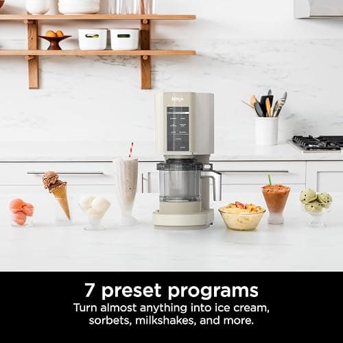 Ninja CREAMi Ice Cream Maker for Gelato, Mix-ins, Milkshakes, Sorbet, Smoothie Bowls, 7 One-Touch Programs, with (2) Pint Containers & Lids, Compact Size, Perfect for Kids, Coffee Cream, NC301SD thumbnail 4