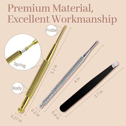 1200Pcs Ear Seeds Acupuncture Kit, Auricular Sticker Kit with Ears Seed, Acupuncture Pen, Acupressure Ear Chart, Tweezers thumbnail 6