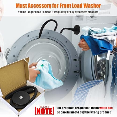 Front Load Washer Door Prop, Removable Flexible Washer Door Stopper, Magnetic Washing Machine Door Holder with 66mm Magnet Base, Keep Washer Door Open to Prevent Odors (Black) thumbnail 7