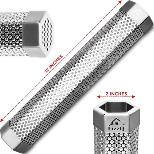 LIZZQ Premium Pellet Smoker Tube 12" (Set of 2) - 5 Hours of Billowing Smoke, Hot or Cold Smoking, for Any Grill or Smoker, An Easy and Safe Way to Provide Smoking, Free eBook Grilling Ideas & Recipes thumbnail 3