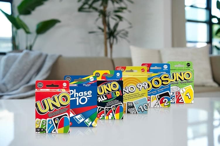 Mattel Games UNO House Rules Card Game for Kids, Adults, Families, Game Night & Parties, Players Can Make Up Rules thumbnail 2