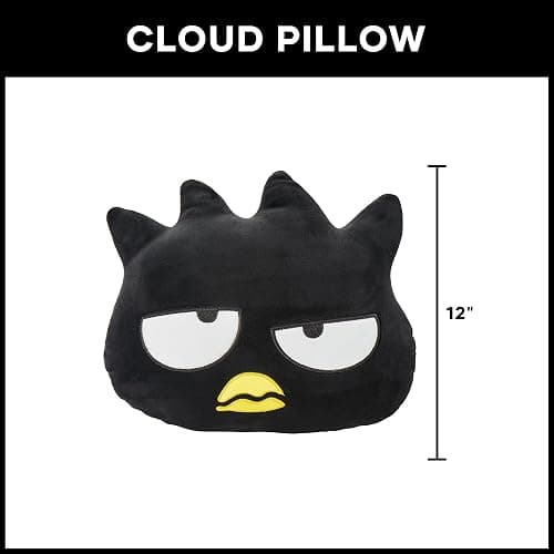 Northwest Sanrio Badtz-Maru Cloud Pillow 12" – Plush Stuffed Pillow, Cartoon Character Throw Pillow, Bedroom Decor, Gift for Fans thumbnail 3