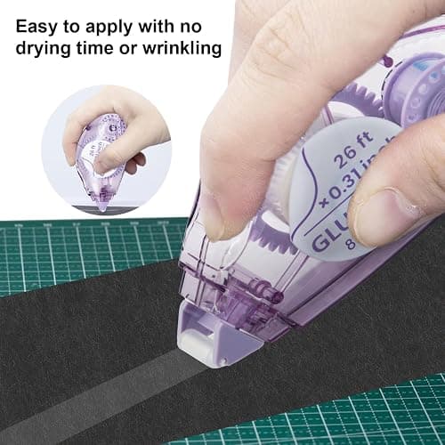 Glue Tape for Scrapbooking, Scrapbook Tape 4 Pcs, Double Sided Tape Roller for Crafts, 26 Ft x 0.31 In Tape Runner, Junk Journal Supplies, Scrapbook Supplies & Craft, Photo, Tape for Gift Wrapping. thumbnail 7