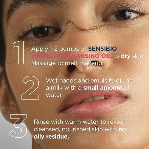 Bioderma Sensibio Micellar Cleansing Oil, 1st Ecobiological Micellar Formula Gentle Face Cleanser That Deeply Cleanses thumbnail 4