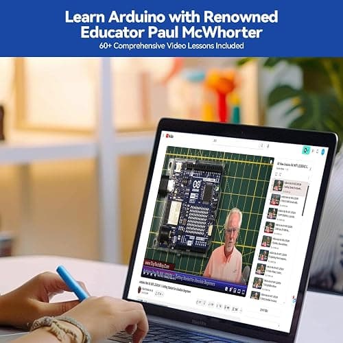 SunFounder Elite Explorer Kit with Original Arduino Uno R4 WiFi, RoHS Compliant, Bluetooth IoT ESP32 IIC LCD1602 OLED, Super Starter Kit, Online Tutorials & Video Courses for Beginners & Engineers thumbnail 5