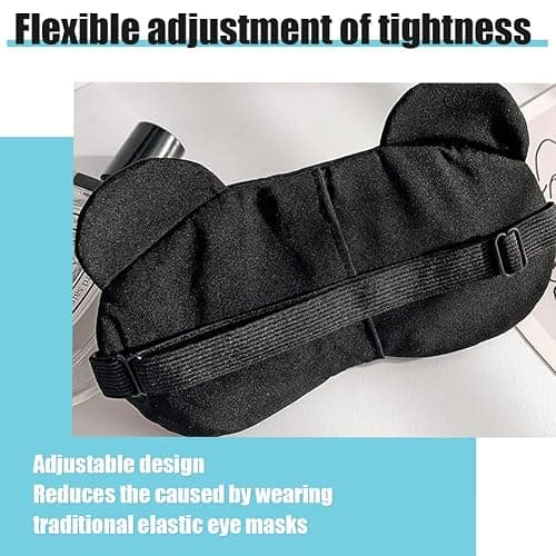 2PCS Cute Eye Mask for Sleeping - Soft Lightweight Eye Cover with Adjustable Strap, Funny Sleep Mask, Eyeshade Covers, Sleeping Mask for Women Men Travel Nap Blindfold Game thumbnail 6