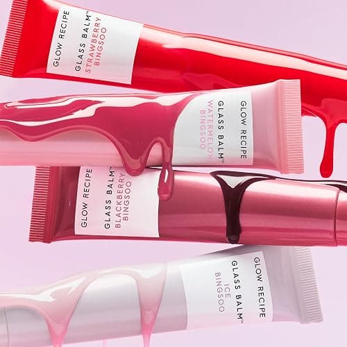 Glow Recipe Glass Balm Lip Treatment - 12Hr Hydrating Lip Balm & Moisturizer with Hyaluronic Acid to Smooth, Plump & Protect from Dryness - Sheer Soft Pink Tint, Watermelon Bingsoo (15 ml) thumbnail 9
