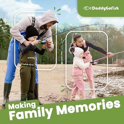 DaddyGoFish Kids Fishing Pole - Rod Reel Combo Tackle Box Starter Set - First Year Small Gear Kit for Boys Girls Toddler Youth Age Beginner Little Children thumbnail 6