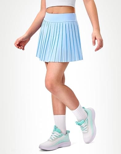 Lollgirl Girls Tennis Skirt with Shorts,Pleated Athletic Skort with Pockets for Golf,Running & School Uniform Skirt thumbnail 4