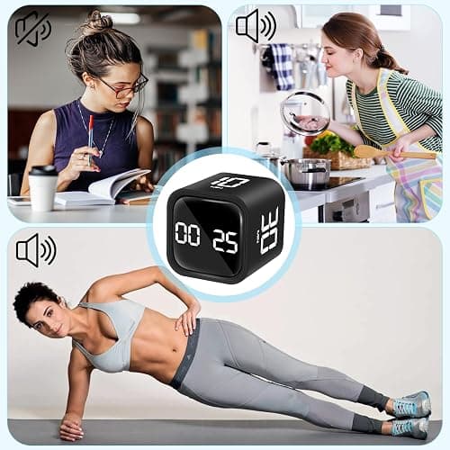 Pomodoro Timer Cube Countdown Timer Zeitmanagement Wird fur BüRo, Studium, Kinder, KüChenkochen, Bewegung Verwendet thumbnail 6