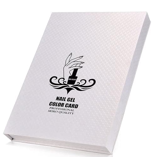 Noverlife Professional 216 Nail Colors Chart, White Nail Gel Polish Display Card Book, Nail Art Salon Nail Design Display Booklet, Nail Color Swatches Nail Practice Card Design Board thumbnail 6