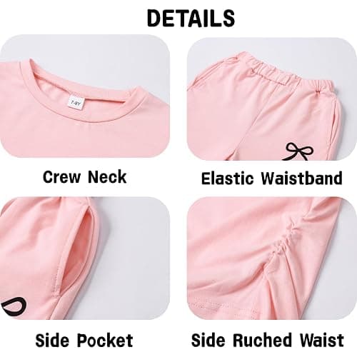 Afsmlys Tween Girls Clothes Long Sleeve Bow Knot Print Top + Wide Leg Pants 2 Piece Outfit Set, Size 7-16 Years thumbnail 6