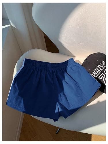 MakeMeChic Women's Y2k Striped Sweat Shorts Wide Leg Lounge Shorts Track Basketball Shorts thumbnail 2