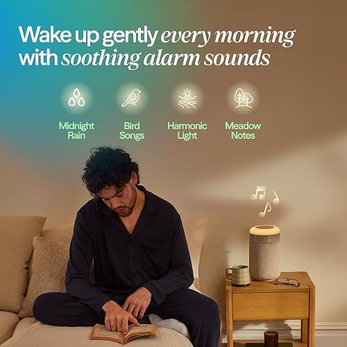 BLUEAIR Air Purifier & Sunrise Alarm Clock for Bedroom, Nursery – HEPA, HEPASilent™, Wake-Up Light, White Noise & Soothing Sounds for Natural Sleep, USB-C, Mini Restful thumbnail 5