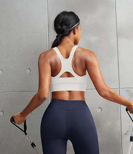 Comper Sports Bra for Women Workout Bras Sexy Wide Straps Yoga Bras with Removable Pads& Adjustable Straps thumbnail 6