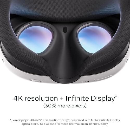 Meta Quest 3 512GB — Ultimate Mixed Reality Experiences — All-in-One Headset with Controllers, 4K resolution + Infinite Display - 512GB - Headset only thumbnail 2