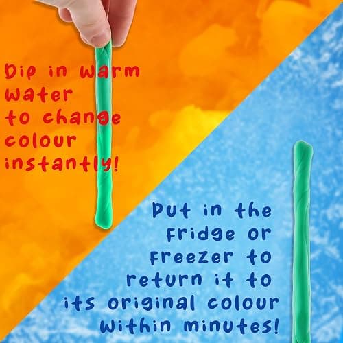 Colour Changing Slime Putty, 1, Pack, Random Colour, Fun Novelty, Magical, Heat Sensitive, Stress Relief, Great for Children with Autism, Special Needs, ASD, ADHD, SPD (Colour Changing Putty, 1) thumbnail 6