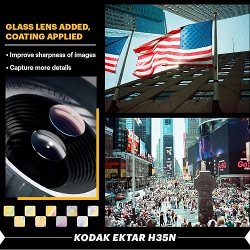Kodak Ektar H35N Half Frame Film Camera, 35mm, Reusable, Focus-Free, Bulb Function, Star Filter, Coated Lens(Film & Battery not Included)(Glazed Pink) thumbnail 8