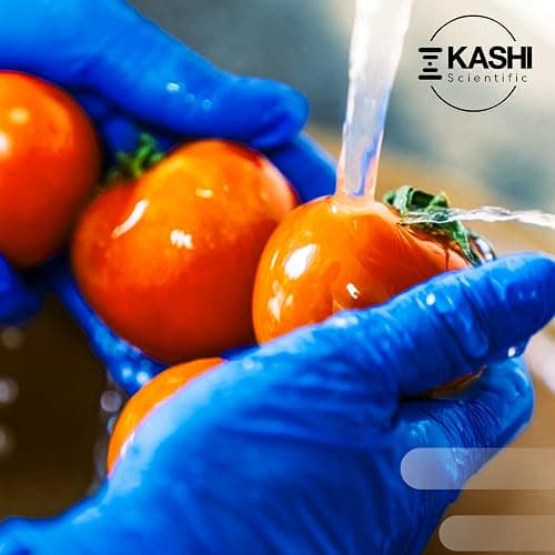 Kashi Scientific Disposable Medical Exam Nitrile Gloves, Powder Free Latex Free, 4 mil Blue Non Latex Glove, Food Safe Gloves thumbnail 7