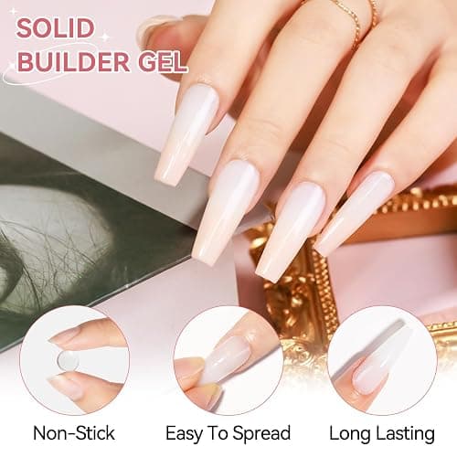 SUPWEE 3D Nail Art Gel Clear and White Solid Builder Gel for Nails Non-Stick Hand Sculpture Hard Gels with Dual Form for Carving Patterns Decoration Nail Art Home Manicure DIY for Women thumbnail 8