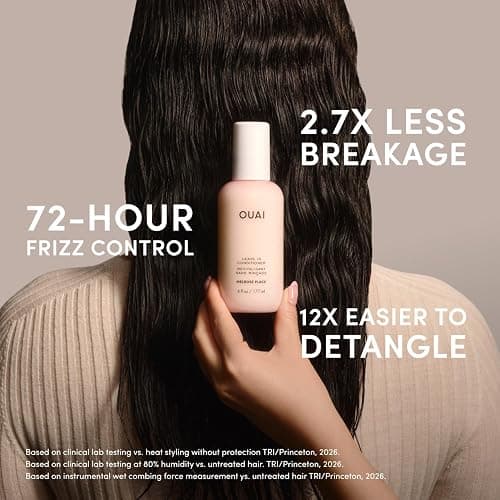 OUAI Multitasking Leave In Conditioner - Melrose Place Scent - Full Size | Heat Protectant Spray up to 450°F, Lightweight, Hydrating Detangler & Anti-Frizz Primer for Curly, Fine & Color-Treated Hair thumbnail 6