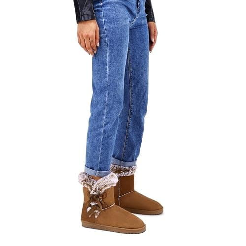 WFL Women Snow Boots Classic Mid-calf Fur Lining Fashion Winter Boots thumbnail 2