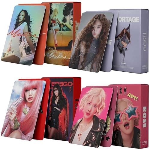 NlsqAMZ 220 Stück Blackpiink Photocards, Blackpiink Merch, Mini-Fotokarten, Albumkarten, Postkarten, Geburtstagskarten, Fan-Geschenke - Image 1