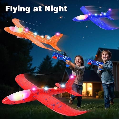 Winstico Boys Toys Age 4 5 6 7 8 9 Year Old Boy Gifts, Airplane Launcher Toy with 3 Pack Foam Glider Planes, Outdoor Garden Toys Birthday Present Gift for Kids Age 3 4 5 6 7 8 9 Year Old Boys thumbnail 3