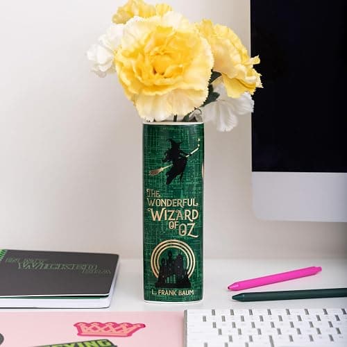 Steel Mill & Co Original Large Book-Shaped Decorative Vase, Ceramic Vases for Home Decor, Cute Bookshelf Decor, Unique Vase for Book Lovers, The Wonderful Wizard of Oz thumbnail 6