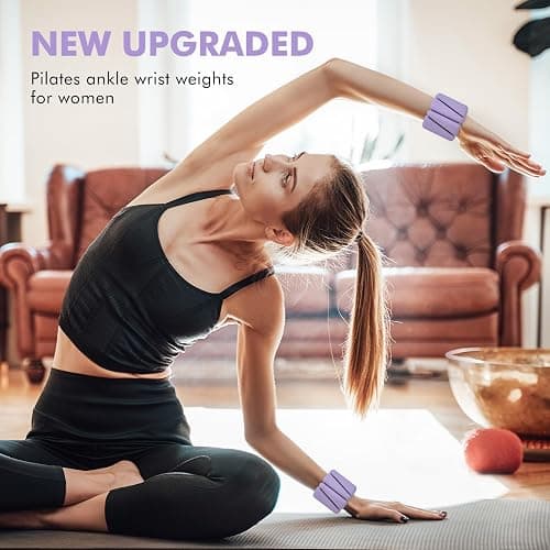 Wrist Weights, Ankle Weights for Women Men, Adjustable Wrist Weighted Bracelet for Home Gym Workout, Running, Yoga, Exercise, Strength Training, Set of 2 (1LB Each) thumbnail 4