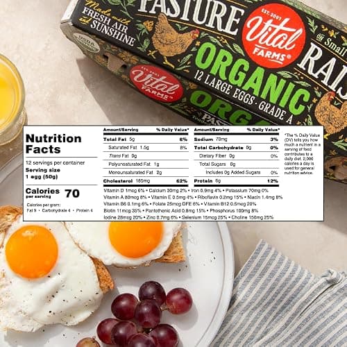 Vital Farms Organic Pasture-Raised Large Eggs 12ct thumbnail 7