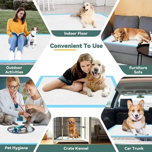 60 Count Extra Large Dog Pee Pads 28" x 34", Super Absorbent X-Large Puppy Pads Disposable Dogs Training Pads, Quick Drying Leak-Proof Dog Potty Pads for Doggies Puppies thumbnail 7