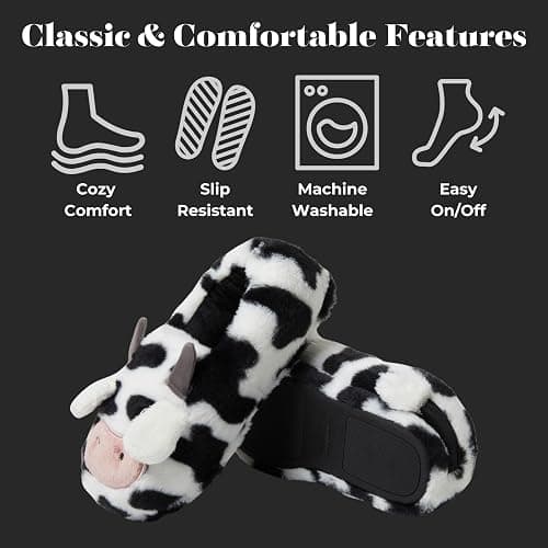 Dearfoams Unisex Adult Holiday Christmas Gift Family Matching Santa Reindeer Teddy Bear Plush Memory Foam Slippers thumbnail 4