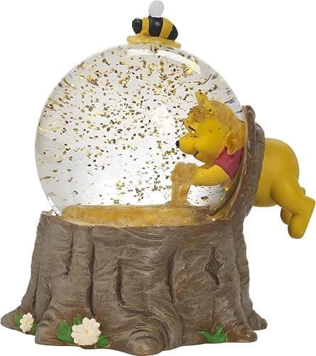 The Pooh Bear Musical Snow Globe, for The Love of Hunny - Resin/Glass - Collectible Birthday Gift, Holiday Present - Image 1