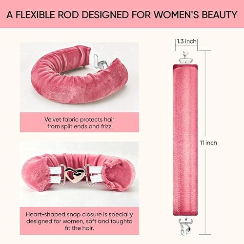 Togayu Heatless Curls Overnight Hair Care Set - Jumbo Velvet Hair Curlers | No Heat Hair Rollers for Women, Comfortable Sleep-In Hair Rollers with Satin Scarf, No Heat Damage Curling Rods for All Hair thumbnail 2