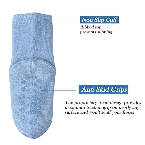 JORMATT 6 Pairs Toddler Thick Thermal Crew Socks Baby Winter Socks Boys and Girls Cute Warm Slipper Socks with Non Slip Girps - 4-6 Years - Boy's Solid, 6 Pairs thumbnail 4