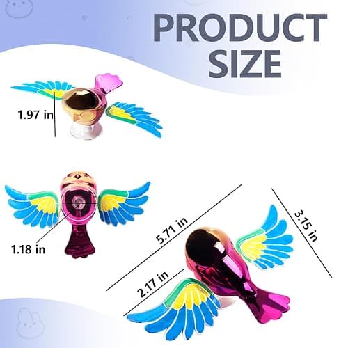 Bionic Flying Bird, Funny and Cute Car Decoration, Wings Swing with Wind, Suitable for Car, Motorcycle Mirrors and Helmets (Blue) thumbnail 7