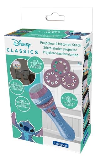 Lexibook LTC050D Disney Stitch, torch light and projector with 3 discs, 24 images, create your own stories, Blau - Disney Stitch thumbnail 3
