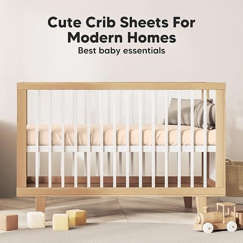 KeaBabies 2-Pack Baby Crib Sheets for Boys, Girls, 52x28 Fitted (Cameo) | Viscose Derived from Bamboo, Toddler Bed Sheets Neutral, Fitted Crib Mattress Sheet for Standard Baby Bedding, Soft, Cozy thumbnail 8