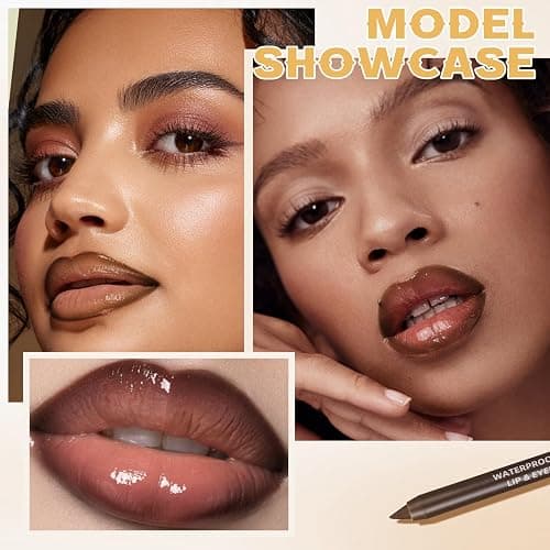 HOSAILY 2 Colors Nourishing Lip Gloss Hydration Non-Sticky Plumping Lip Kit for Women, Natural Nude Tinted Lip Glow Oil Moisturizing Lightweight Long Wear Shiny Liquid Lipstick with Lip Liner Combo thumbnail 6