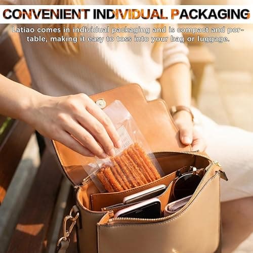 4 Pack Latiao Spicy Strips Chinese Snacks, Spicy Snacks Latio Spicy Strips 70g/2.46 Ounces per Pack, 4 Combinations Packed (Medium Spicy) thumbnail 6