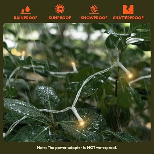 Twinkle Star 300 LED Window Fairy Curtain String Lights, 8 Modes Fairy Lights for Bedroom Wedding Party Home Garden Outdoor Indoor Wall Decorations, Warm White, 2 Pack thumbnail 8