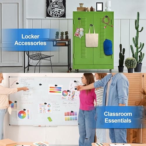 LOVIMAG Fridge Magnets 12Pcs Refrigerator Whiteboard Small Strong Magnet Classroom Kitchen Accessories Decorative Locker Set Decor Must Haves Office Calendar Refrigerador Magnetic Cute Crafts Black thumbnail 3