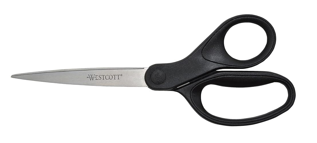 Westcott 16451 8-Inch KleenEarth Recycled Scissors For Office and Home, Black - Image 1