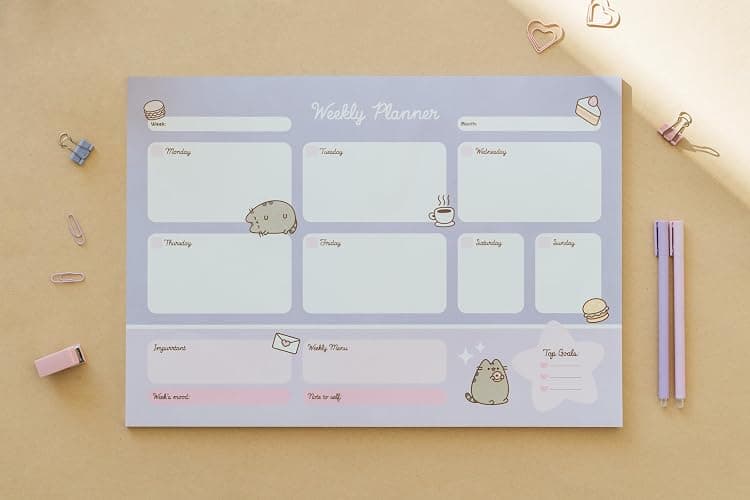 Grupo Erik Pusheen To Do List Notepad A3 54 Sheets, Pusheen Gifts | Pusheen stuff, 90 gsm paper, daily weekly planner, ADHD planner pad, improve productivity, task planner thumbnail 2