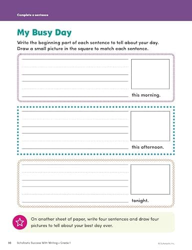 Scholastic Success with Writing Grade 1 Workbook thumbnail 9