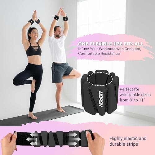 Wrist Ankle Weights for Women Set of 2, Adjustable Silicone Weighted Bangles, Wearable Ultra-durable Strips Weight Bracelet 2 lbs/4 lbs for Yoga, Pilates, Barre, Walking, Arm & Leg Workout thumbnail 6