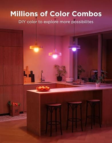 Govee Smart Light Bulbs, A19 LED Light Bulb, 800 Lumen, E26 Base | Works with Matter Alexa & Google Assistant, RGBWW Color Changing Light Bulb, Music Sync, WiFi & Bluetooth Connection, 2 Pack thumbnail 2